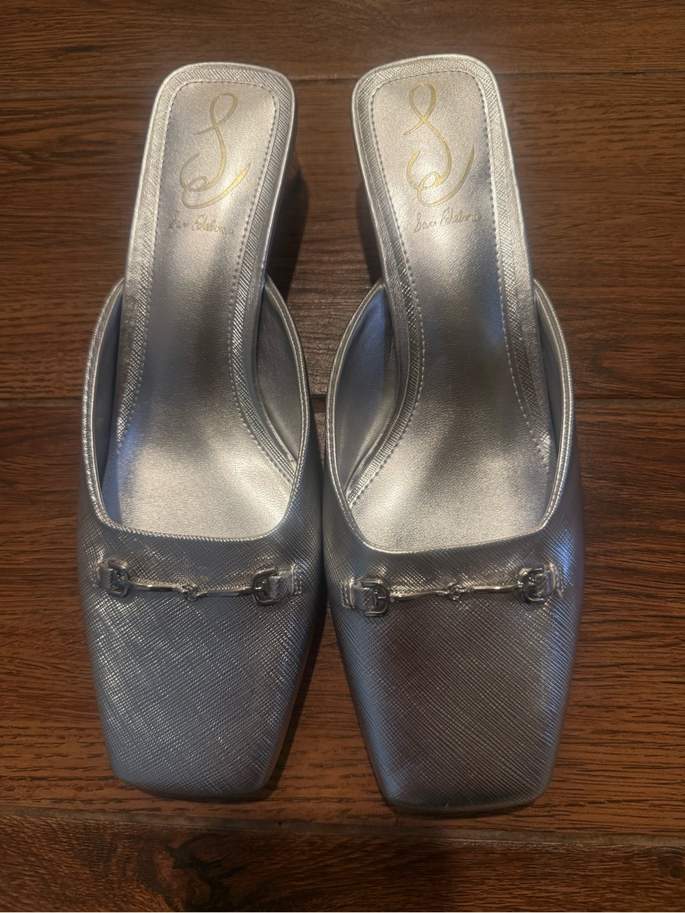 Sam Edelman Ollie Silver Metallic Mule Loafers
